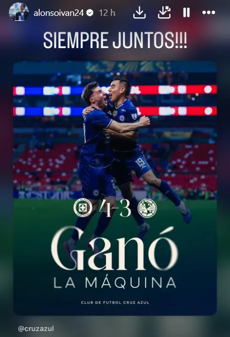 La reacción de Iván Alonso tras el Clásico Joven. (@alonsoivan24)