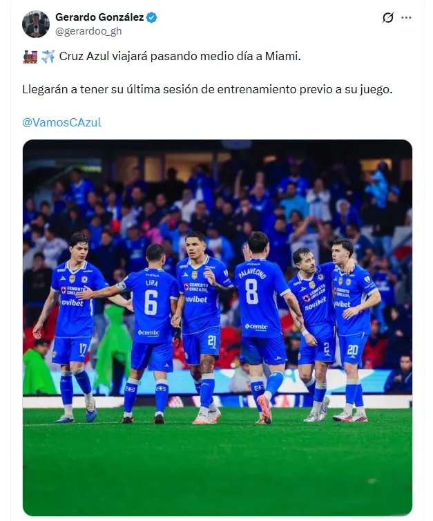 El cambio en la planificación de Cruz Azul (Twitter)