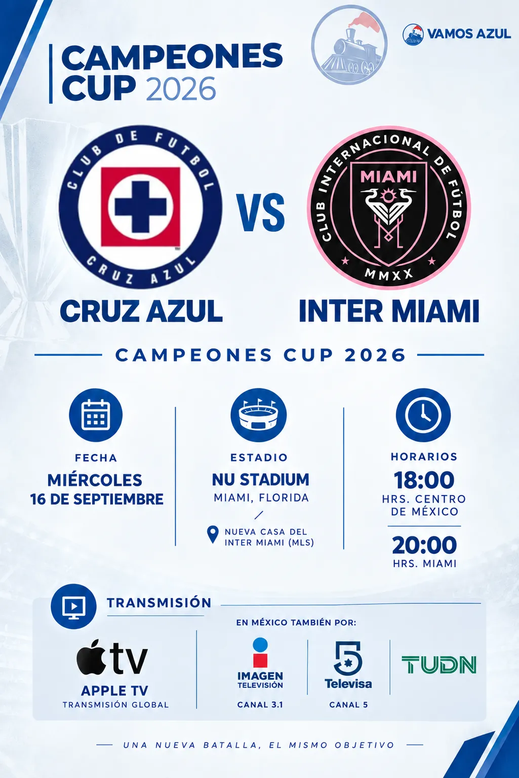Los detalles para seguir EN VIVO a Cruz Azul vs. Inter Miami (Vamos Azul / ChatGPT)