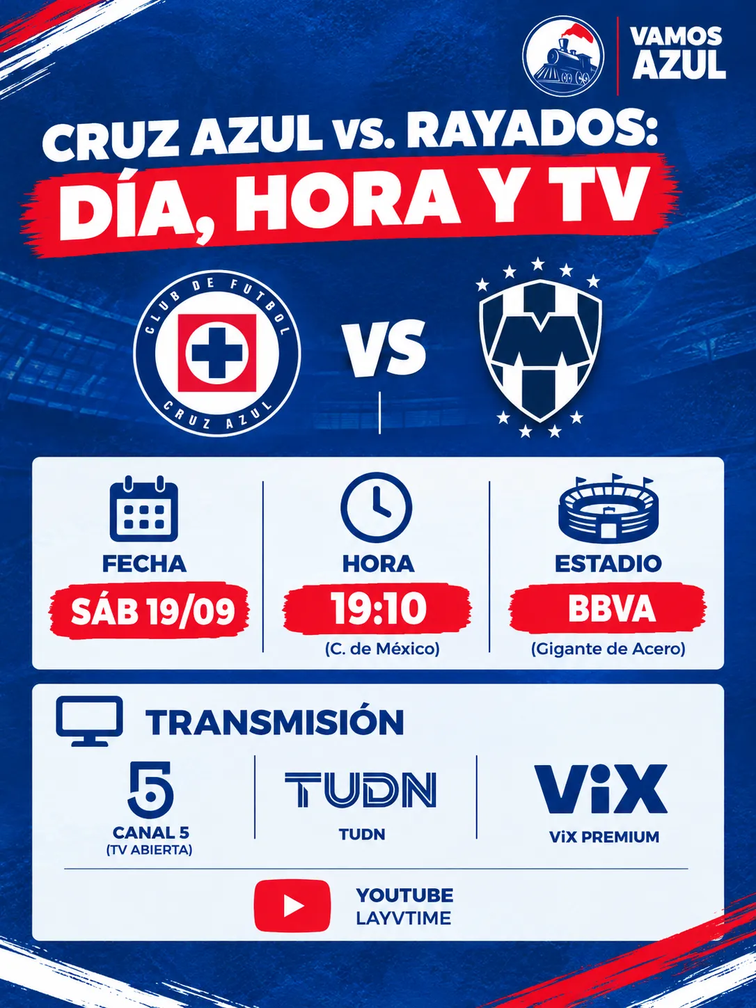 Fecha, horario y transmisión de Cruz Azul vs. Rayados (Especial Vamos Azul)
