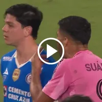 Cruce de Luis Suárez con Amaury García: sorpresiva reacción del de Cruz Azul