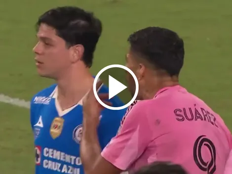 Cruce de Luis Suárez con Amaury García: sorpresiva reacción del de Cruz Azul