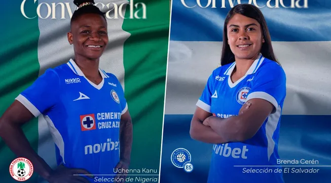 Uchenna Kanu y Brenda Cerén tendrán participación internacional esta fecha FIFA. (Twitter Cruz Azul Femenil)