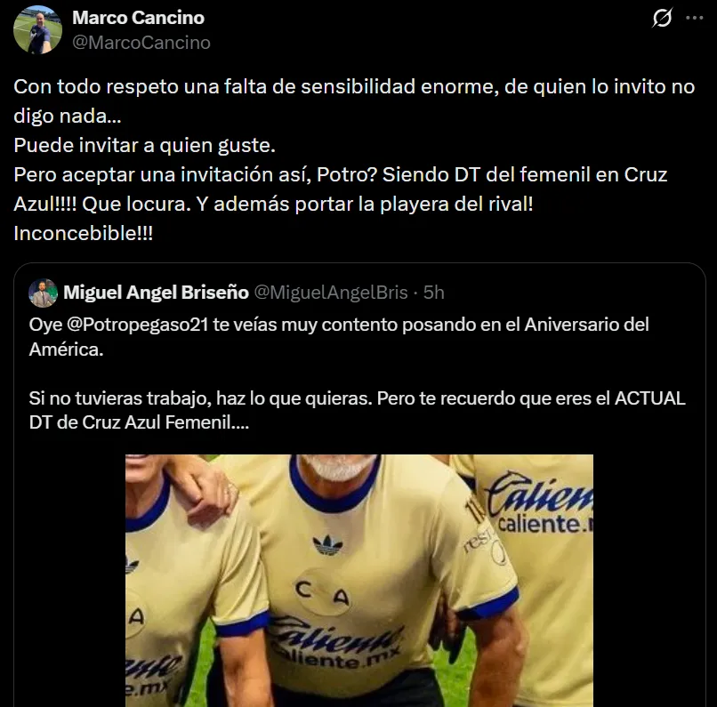 Tuit de Marco Cancino contra Potro Gutiérrez. (@MarcoCancino)