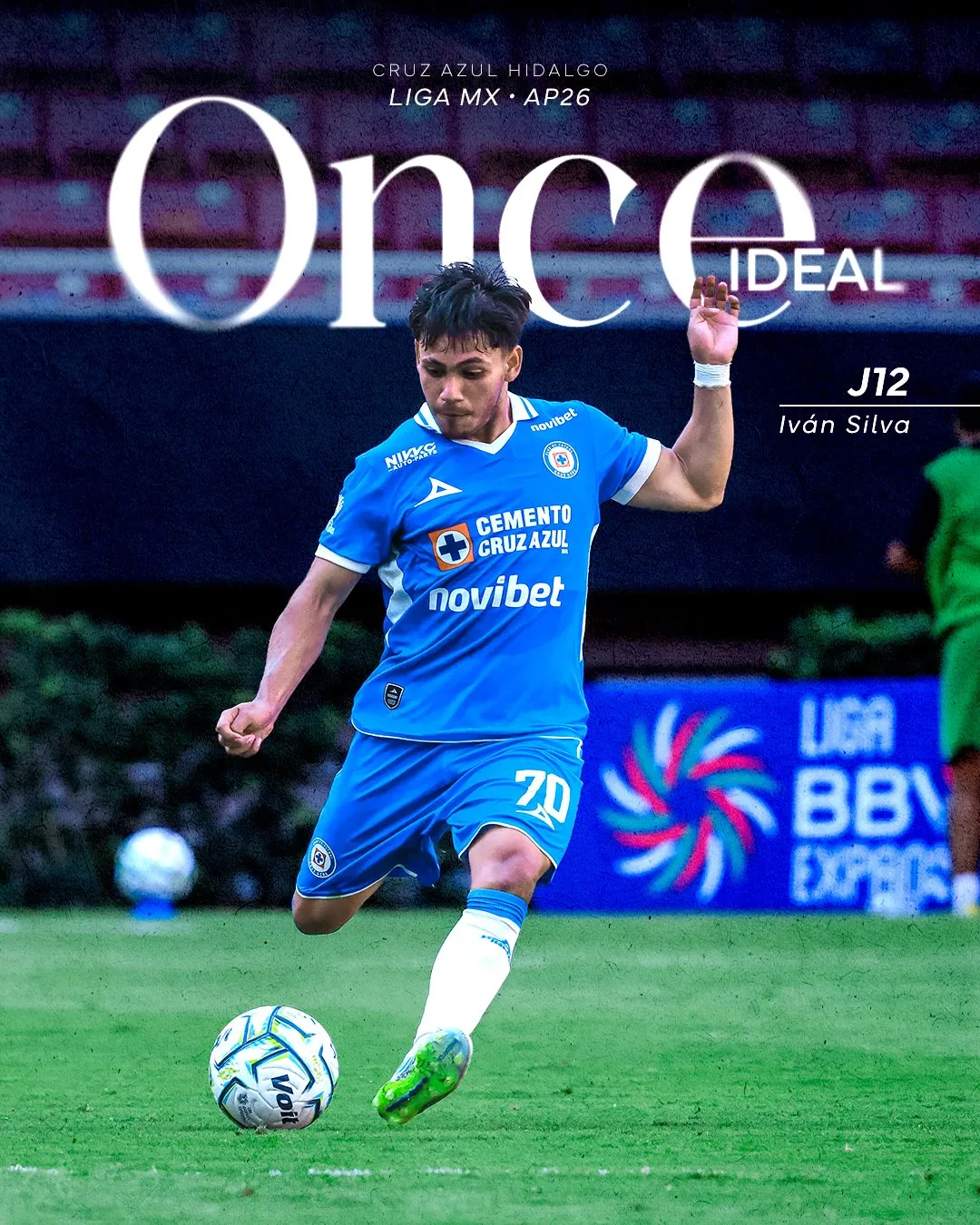 Iván Silva, en el once ideal de la J12 de la Liga de Expansión. (@cruzazul_hidalgo)