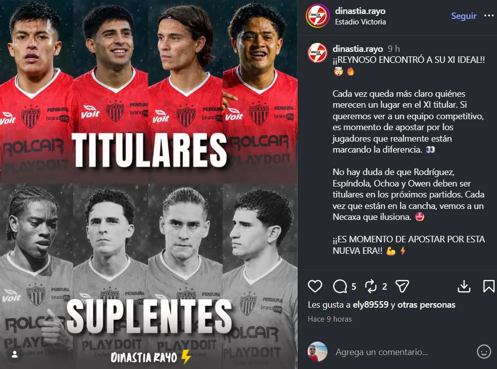 Cuenta aficionada de Necaxa arremete contra Faravelli. (IG)