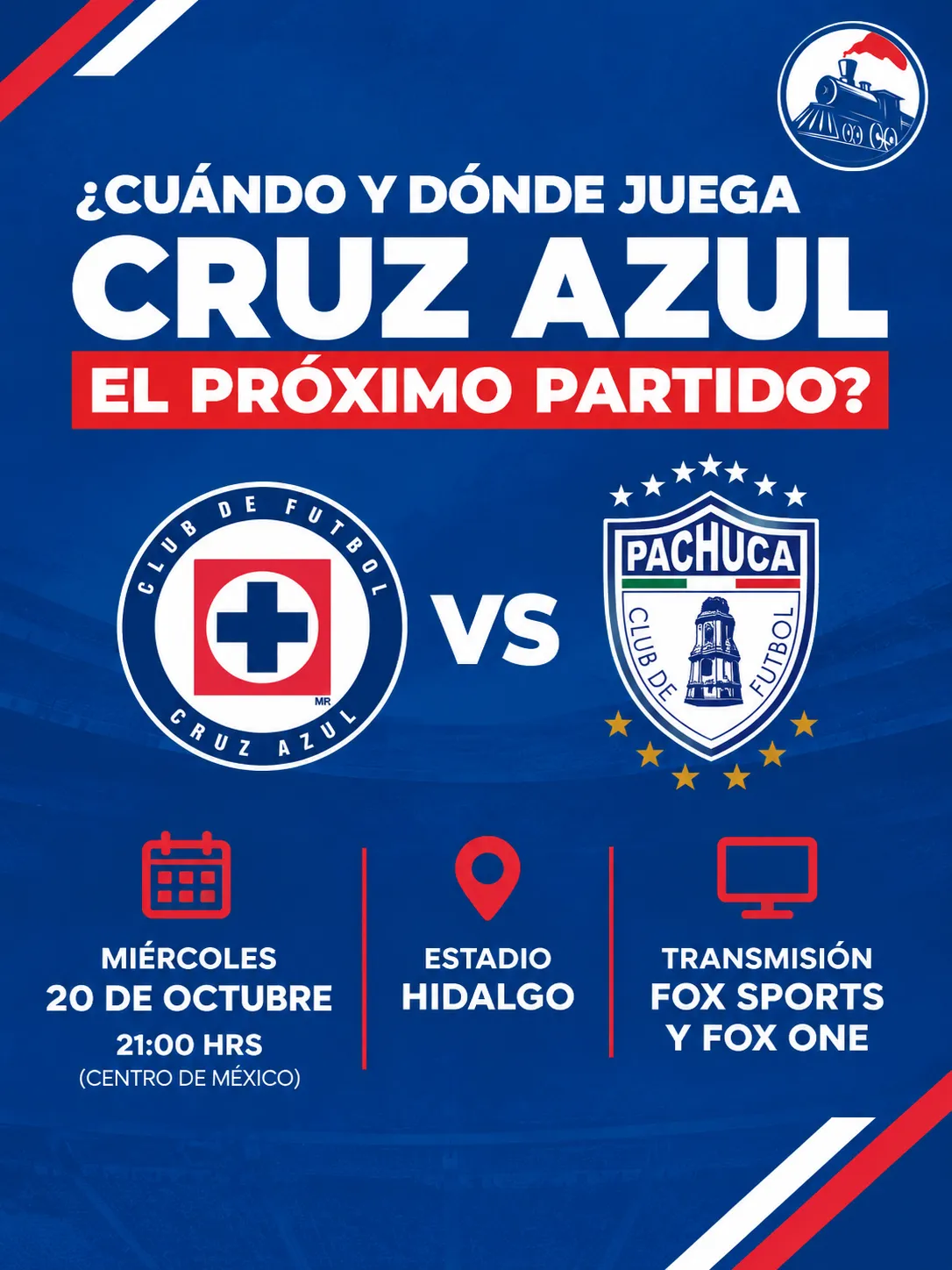 Día, hora y TV para Cruz Azul vs. Pachuca. (Especial Vamos Azul)