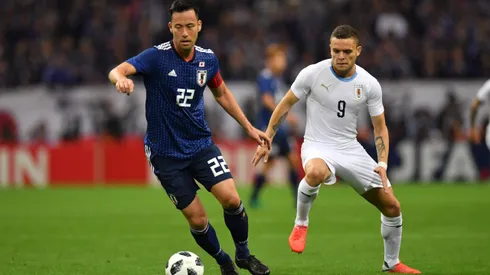 Jonathan Rodríguez tuvo pocos minutos en el empate entre Uruguay y Japón.