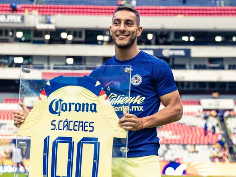 La felicidad de Cáceres por llegar a 100 partidos con el América