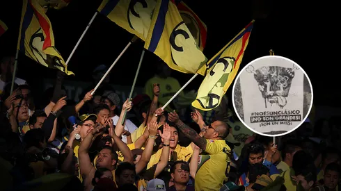 La afición del América calentó el encuentro.