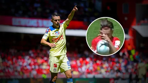 Álvaro le dio un balonazo a Angulo.