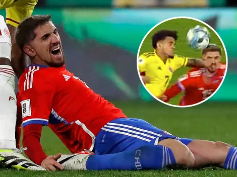 Diego Valdés recibe tremendo codazo de Luis Díaz en el Chile vs. Colombia