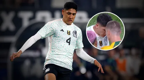 Edson Álvarez se encaró con el delantero de Australia.