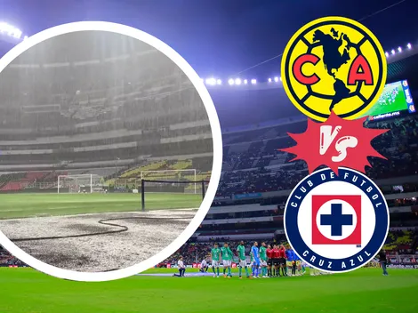 Las fuertes lluvias en el Estadio Azteca a horas del Clásico Joven
