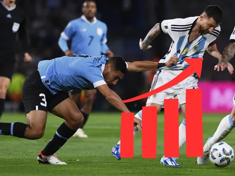 Las destacadas estadísticas de Sebastián Cáceres ante Argentina