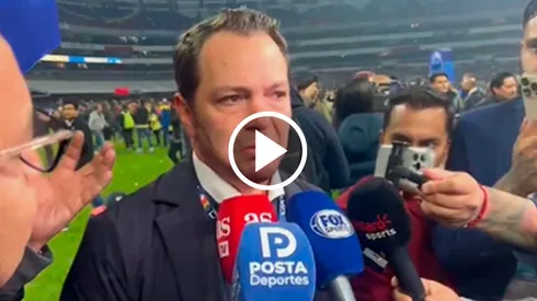 Santiago Baños, emocionado tras el título conseguido.