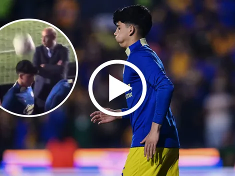 El inesperado balonazo de Javier Aquino a Kevin Álvarez en la final de ida