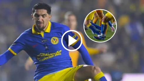 Dura entrada contra Diego Valdés.