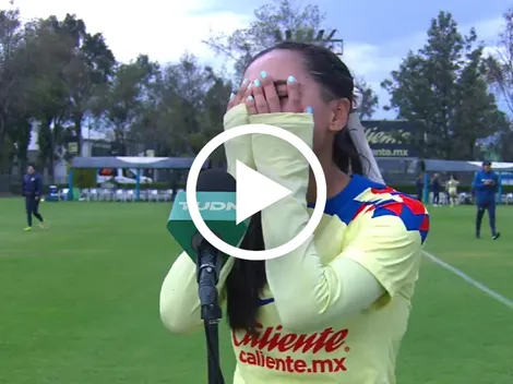 Alondra Cabanillas anotó su primer gol con América Femenil y rompió en llanto