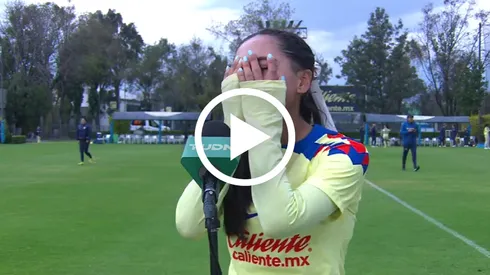 Alondra Cabanillas anotó su primer gol con América Femenil y rompió en llanto