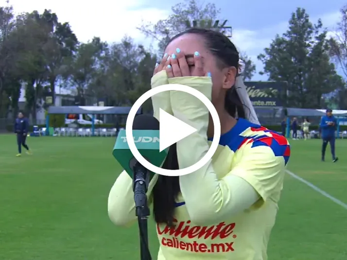 Alondra Cabanillas anotó su primer gol con América Femenil y rompió en llanto