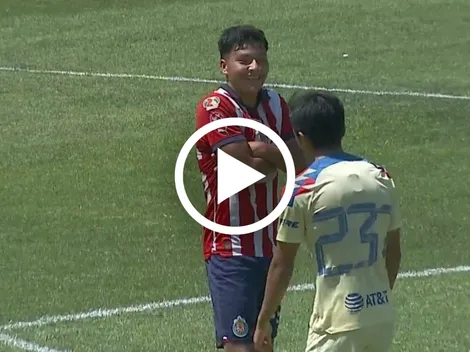 Chivas Sub-23 calentó el Clásico Nacional con dos polémicos festejos al América