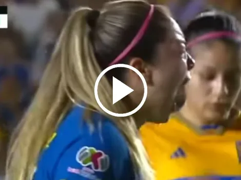 Katty Martínez le celebró con todo su gol a la afición de Tigres
