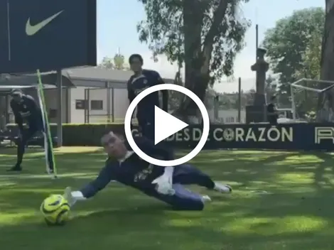 Ángel Malagón demuestra en entrenamiento el liderazgo que ha ganado en el América