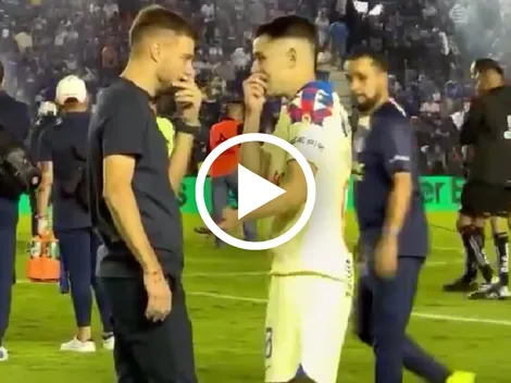 La curiosa platica entre Álvaro Fidalgo y Martín Anselmi tras el América vs Cruz Azul