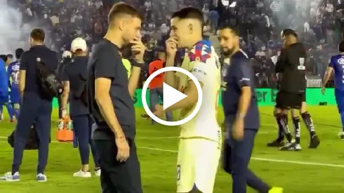 La curiosa platica entre Álvaro Fidalgo y Martín Anselmi tras el América vs Cruz Azul