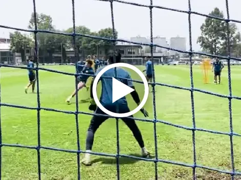 El golazo de volea que hizo Illian Hernández en pleno entrenamiento de América