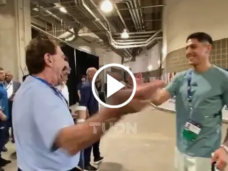 Hermoso reencuentro de Edson Álvarez con Ricardo La Volpe antes del juego de México