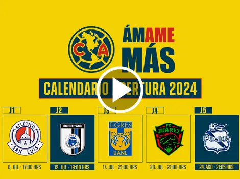Épica presentación del América con su calendario del Apertura 2024