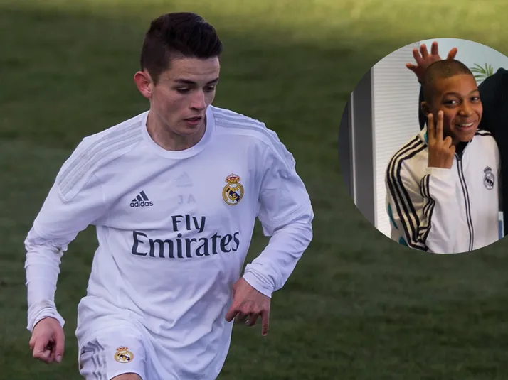 ¿Álvaro Fidalgo jugó un partido junto a Kylian Mbappé en el Real Madrid?