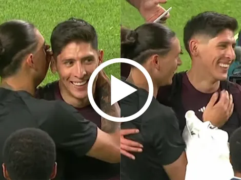 La curiosa platica entre Edson Álvarez y Darwin Núñez al término del México vs Uruguay