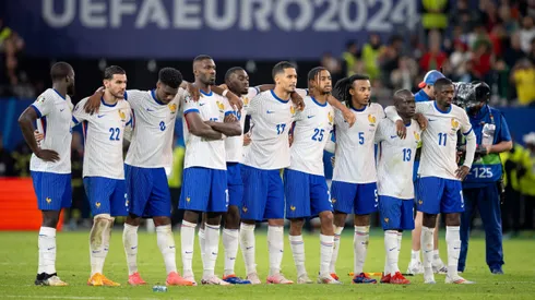 July 5, 2024, Hamburg, Germany: Team of France Theo Hernandez, Aurelien Tchouameni, Marcus Thuram, Youssouf Fofana, William Saliba, Bradley Barcola, Jules Kounde, NÃââ Golo Kante and Ousmane Dembele seen in action during the UEFA EURO, EM, Europameisterschaft,Fussball 2024 Quarterfinal match between Portugal and France at the Volksparkstadion in Hamburg. Hamburg Germany – ZUMAs227 20240705_zip_s227_032 Copyright: xMateuszxSlodkowskix
