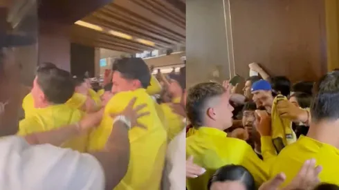 Los jugadores disfrutaron un momento junto a su afición previo al Clásico