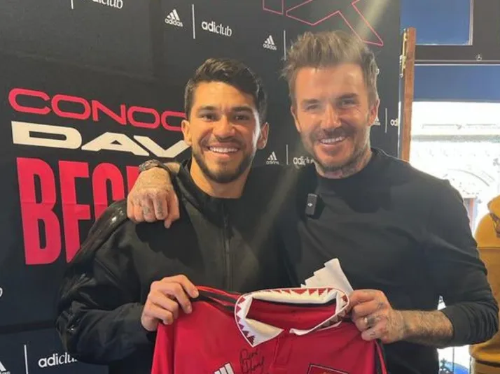 Henry Martín se encontró con David Beckham en la Ciudad de México