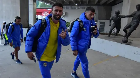 Federico Viñas abandonó el entrenamiento de este jueves.