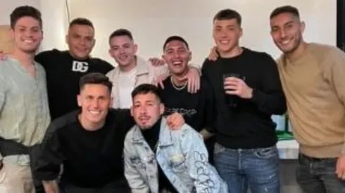 Algunos elementos azulcremas celebraron juntos en Noche Buena.