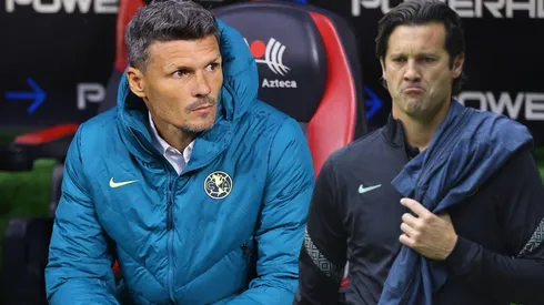 Fernando Ortiz le apunta a Santiago Solari.