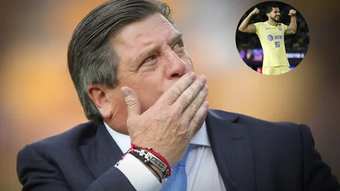 Miguel Herrera trata de endulzarle el oído a Henry Martín.