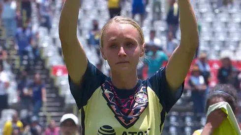 Sarah Luebbert podría haber jugador su último partido en América ante Pachuca en el Estadio Azteca.