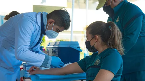 Masciarelli durante los exámenes médicos.