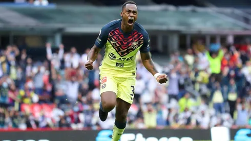 Renato Ibarra y el festejo de gol en su último partido.