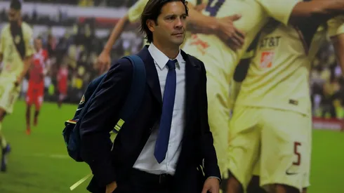 Santiago Solari se acercó al plantel.
