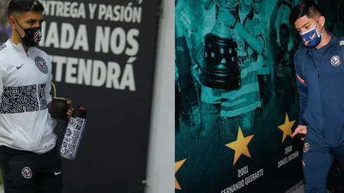 Suárez y Díaz tuvieron que ver el juego en la tribuna.