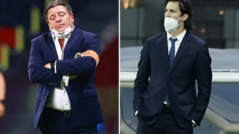 Miguel Herrera le lanzó flores a Solari.