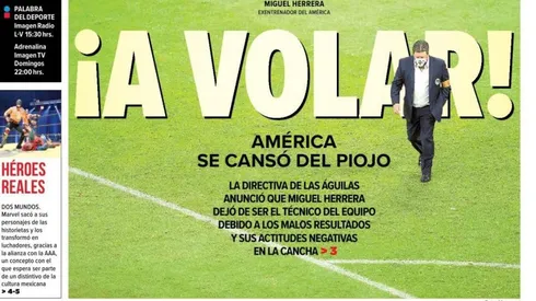El adiós a Herrera se llevó todas las portadas