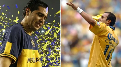 Juan Román Riquelme y Cuauhtémoc Blanco